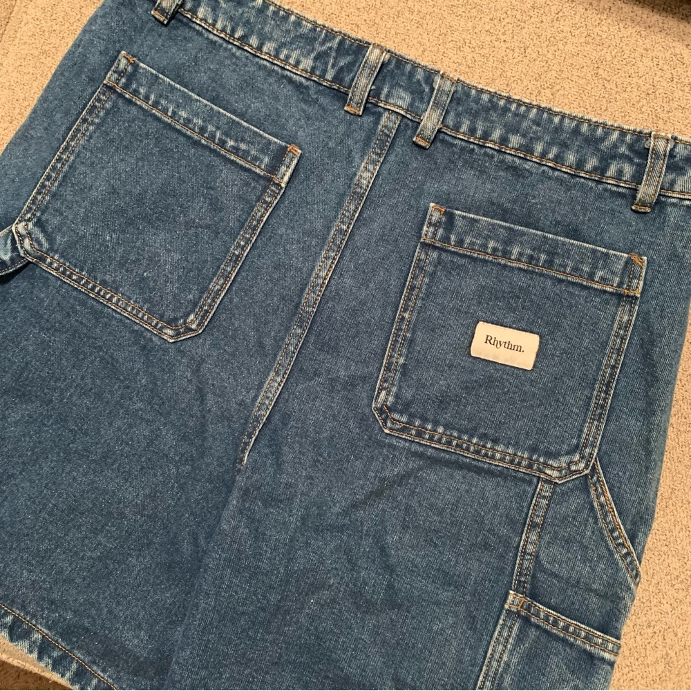 Rhythm Blue Jean Patch Pocket Carpenter Shorts - image 5